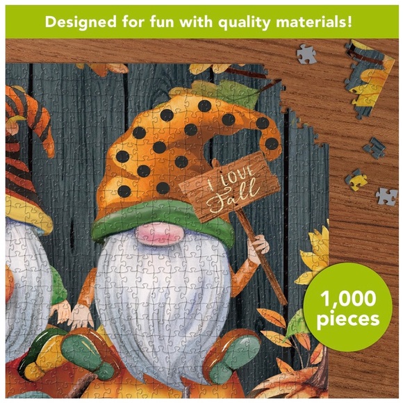 Autumn Harvest Pumpkin/Gnomes/Leaves/Sunflowers Puzzles - Picture 3 of 8